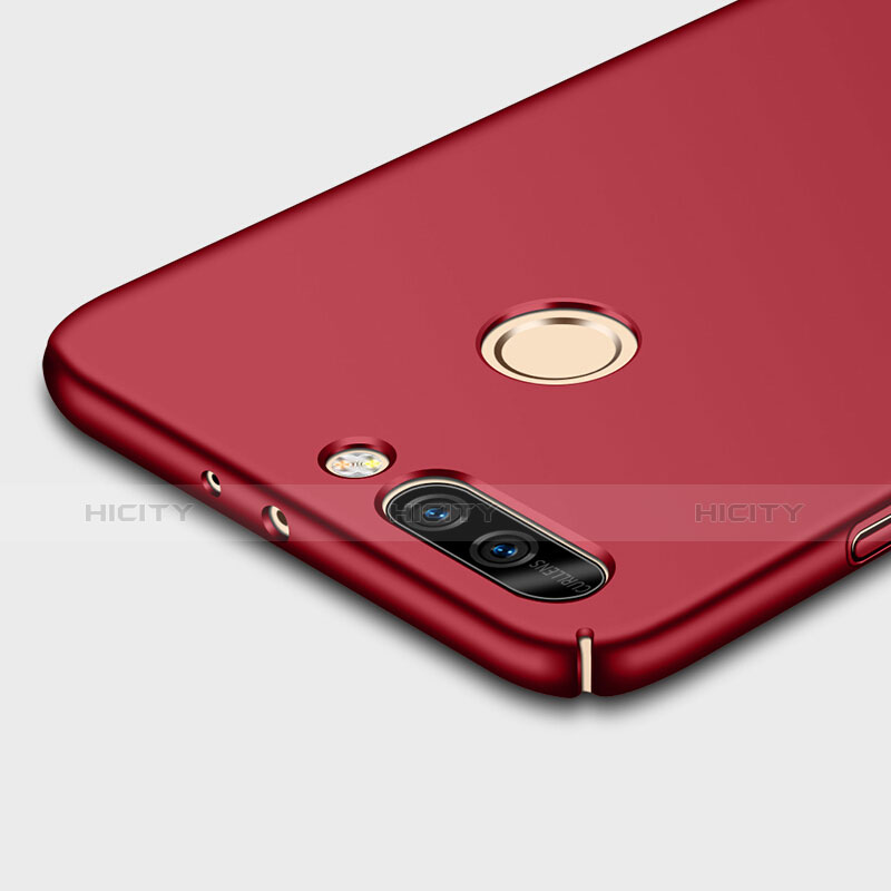 Funda Dura Plastico Rigida Mate con Anillo de dedo Soporte para Huawei Honor 8 Pro Rojo