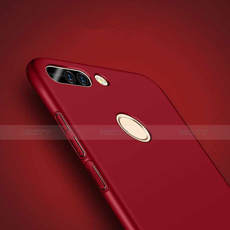 Funda Dura Plastico Rigida Mate con Anillo de dedo Soporte para Huawei Honor 8 Pro Rojo