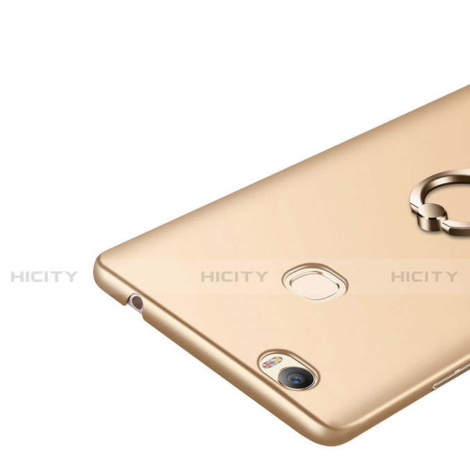 Funda Dura Plastico Rigida Mate con Anillo de dedo Soporte para Huawei Honor Note 8 Oro