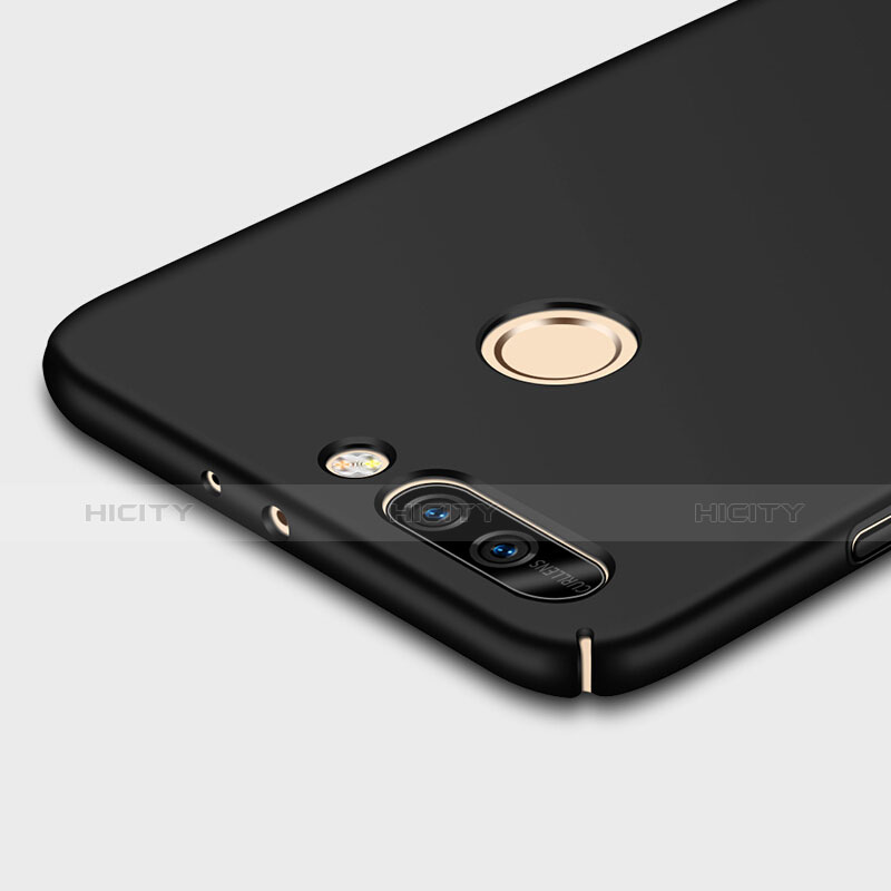 Funda Dura Plastico Rigida Mate con Anillo de dedo Soporte para Huawei Honor V9 Negro