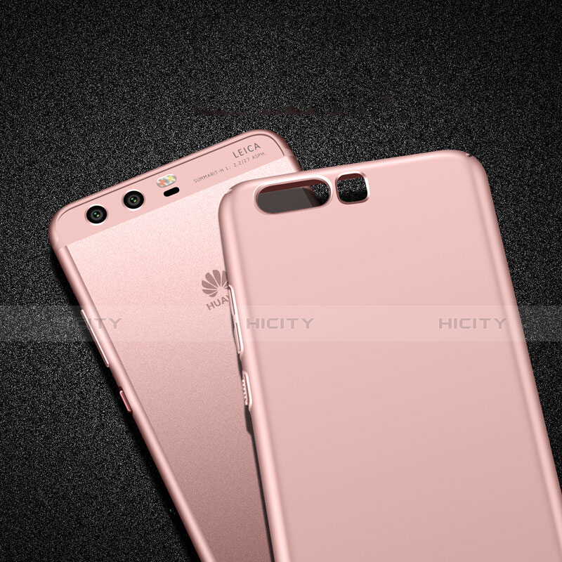 Funda Dura Plastico Rigida Mate con Anillo de dedo Soporte para Huawei P10 Rosa