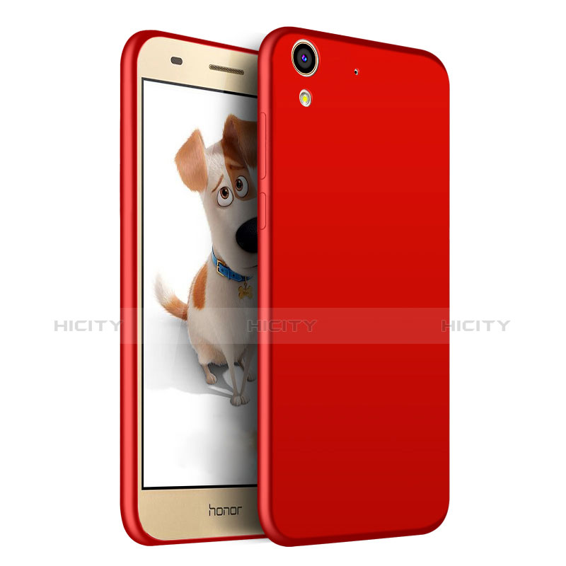 Funda Dura Plastico Rigida Mate con Anillo de dedo Soporte para Huawei Y6 II 5 5 Rojo