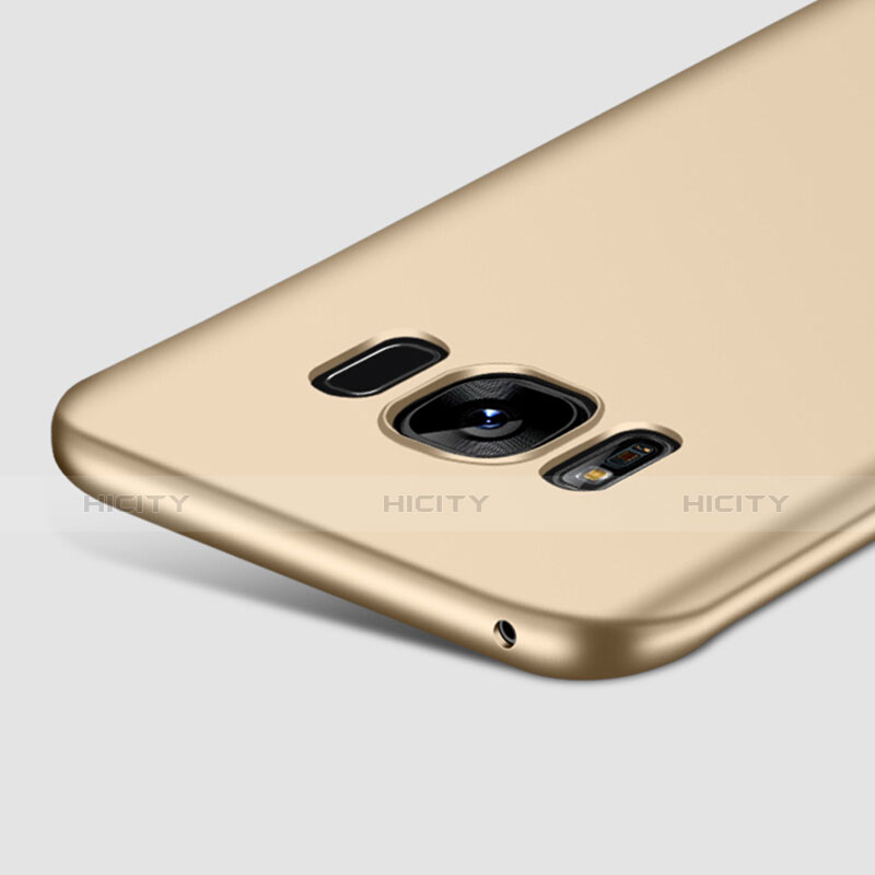 Funda Dura Plastico Rigida Mate con Anillo de dedo Soporte para Samsung Galaxy S8 Oro