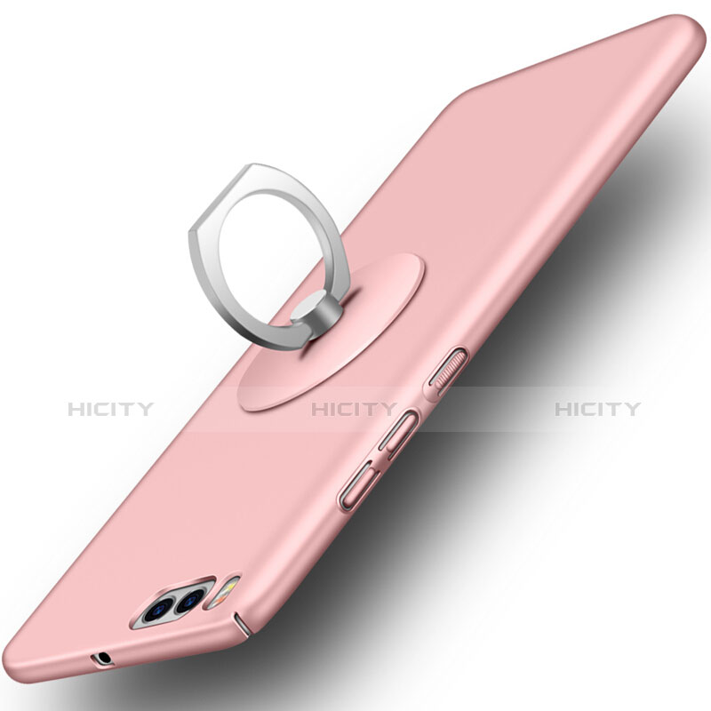 Funda Dura Plastico Rigida Mate con Anillo de dedo Soporte para Xiaomi Mi 6 Rosa