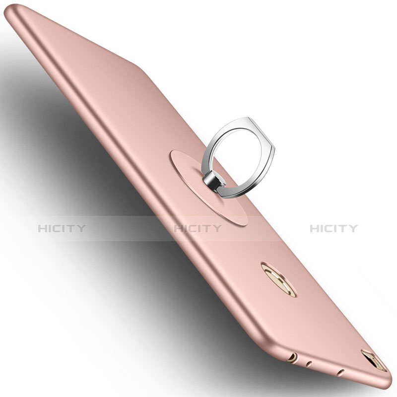 Funda Dura Plastico Rigida Mate con Anillo de dedo Soporte para Xiaomi Mi Max 2 Oro Rosa