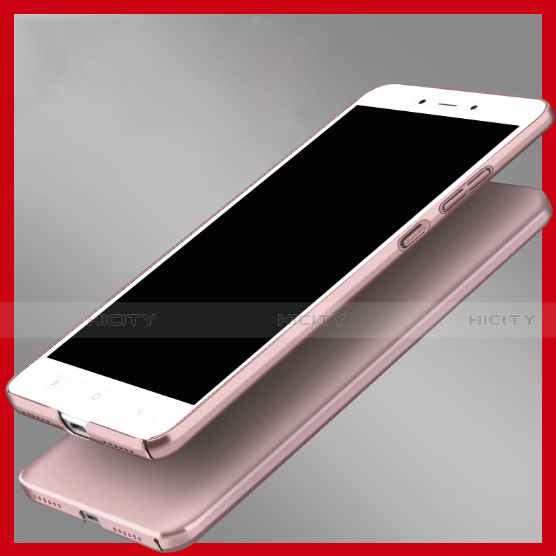 Funda Dura Plastico Rigida Mate con Anillo de dedo Soporte para Xiaomi Redmi Note 4 Oro Rosa