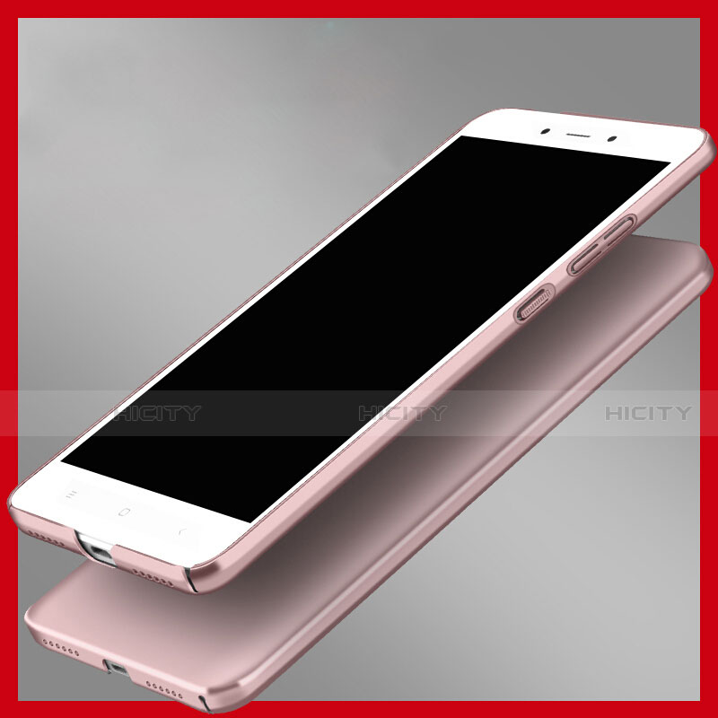 Funda Dura Plastico Rigida Mate con Anillo de dedo Soporte para Xiaomi Redmi Note 4X High Edition Oro Rosa