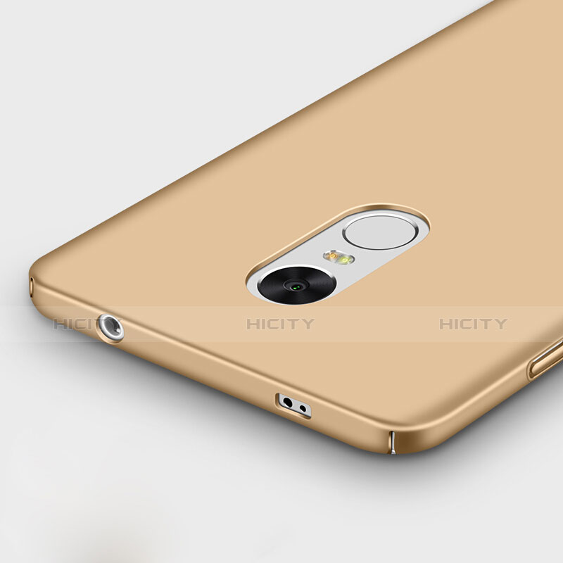 Funda Dura Plastico Rigida Mate con Anillo de dedo Soporte para Xiaomi Redmi Note 4X Oro