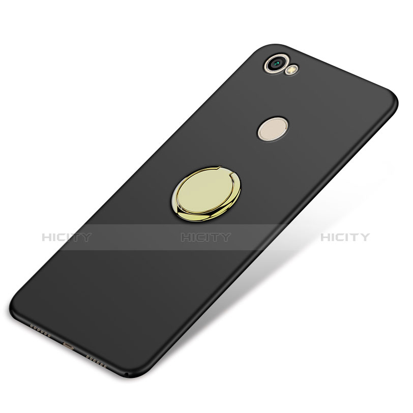 Funda Dura Plastico Rigida Mate con Anillo de dedo Soporte para Xiaomi Redmi Note 5A Prime Negro