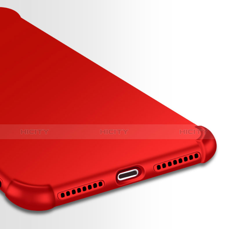 Funda Dura Plastico Rigida Mate Frontal y Trasera 360 Grados D01 para Apple iPhone 7 Plus Rojo