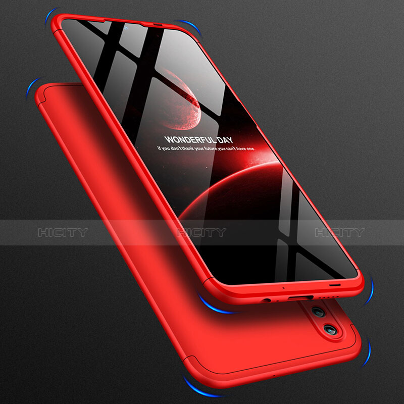 Funda Dura Plastico Rigida Mate Frontal y Trasera 360 Grados para Huawei Honor 10 Lite Rojo