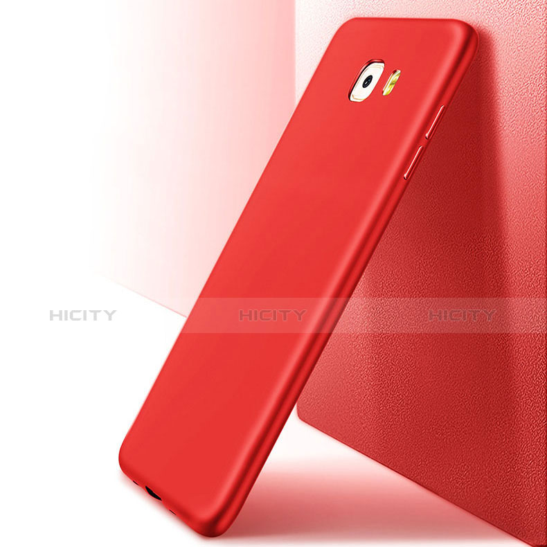 Funda Dura Plastico Rigida Mate M01 para Samsung Galaxy C9 Pro C9000 Rojo