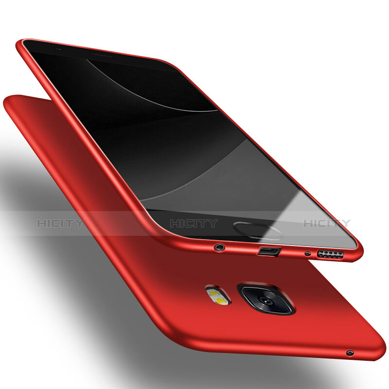 Funda Dura Plastico Rigida Mate M01 para Samsung Galaxy C9 Pro C9000 Rojo