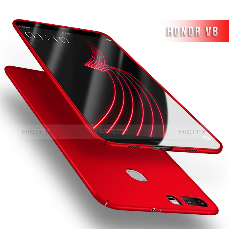 Funda Dura Plastico Rigida Mate M03 para Huawei Honor V8 Rojo