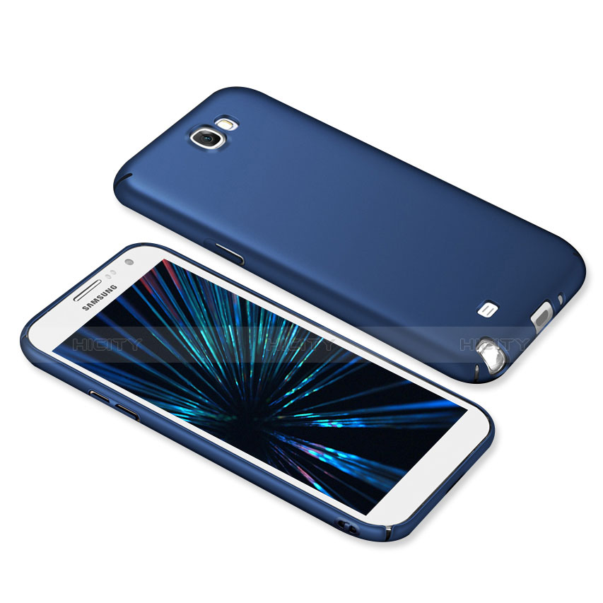 Funda Dura Plastico Rigida Mate M03 para Samsung Galaxy Note 2 N7100 N7105 Azul