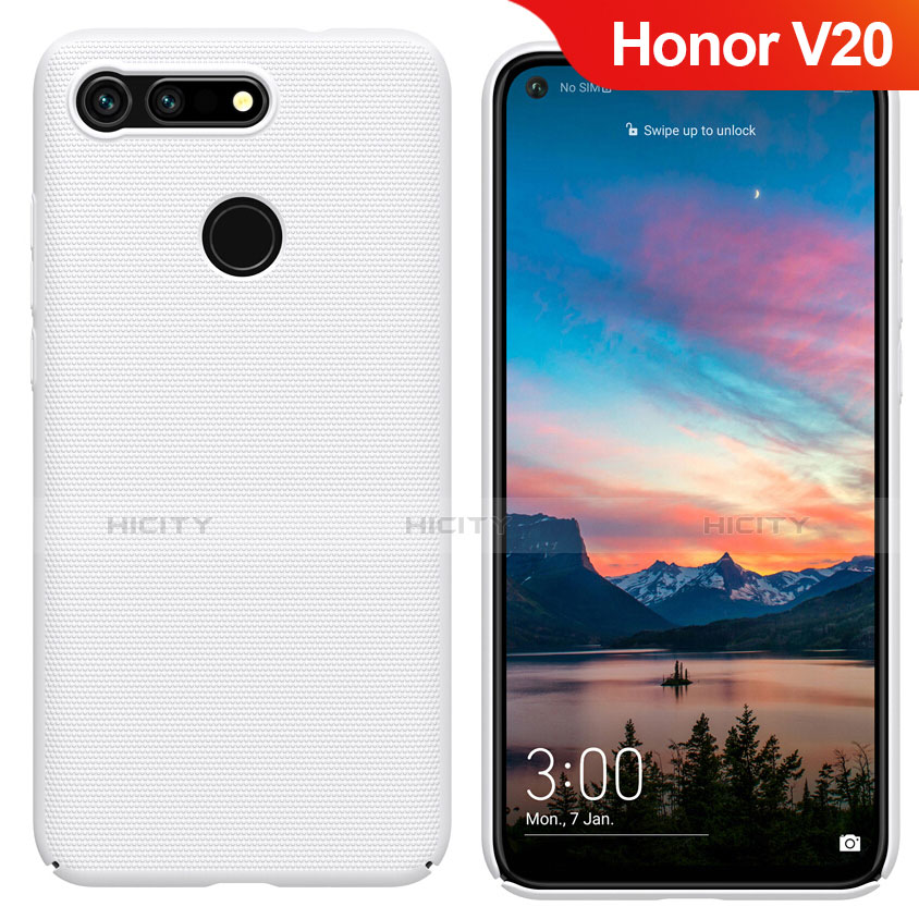 Funda Dura Plastico Rigida Mate M05 para Huawei Honor V20 Blanco