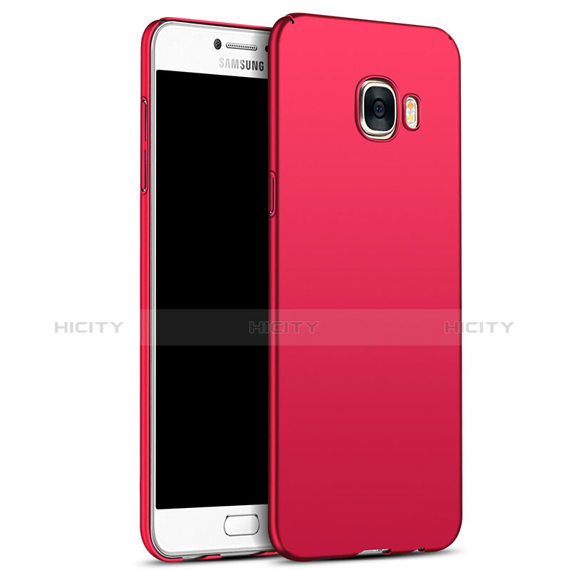 Funda Dura Plastico Rigida Mate M05 para Samsung Galaxy C7 SM-C7000 Rojo