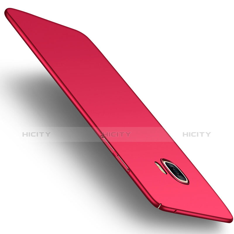 Funda Dura Plastico Rigida Mate M05 para Samsung Galaxy C7 SM-C7000 Rojo