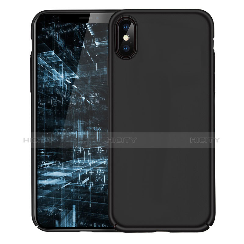 Funda Dura Plastico Rigida Mate M08 para Apple iPhone Xs Negro