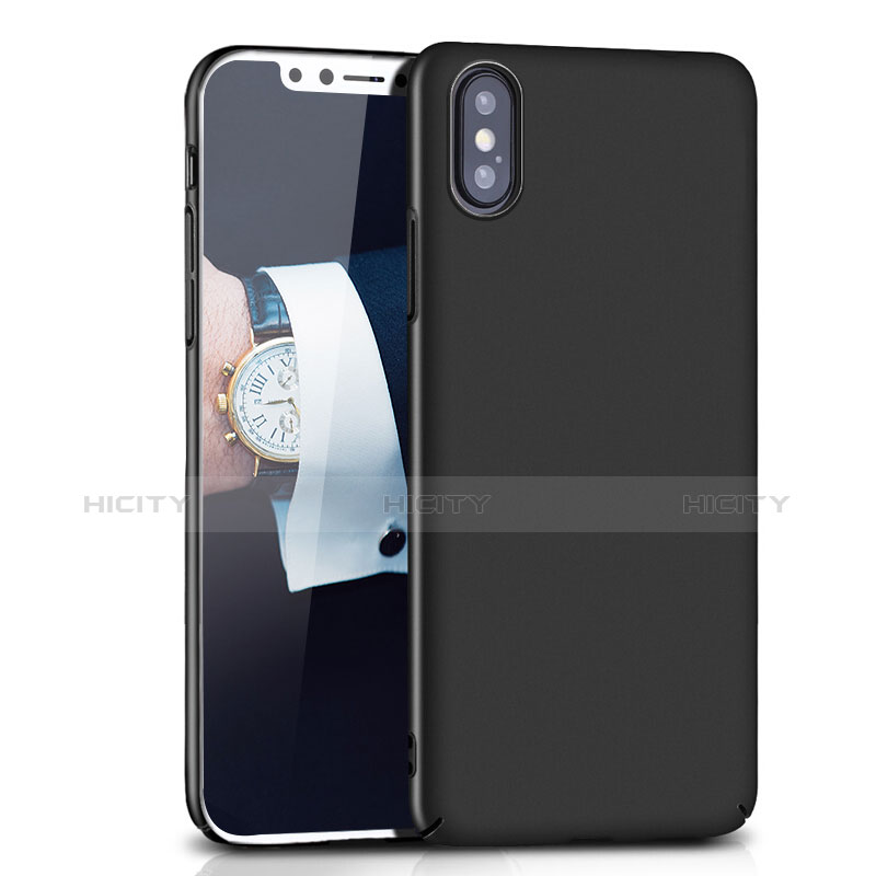 Funda Dura Plastico Rigida Mate M10 para Apple iPhone X Negro