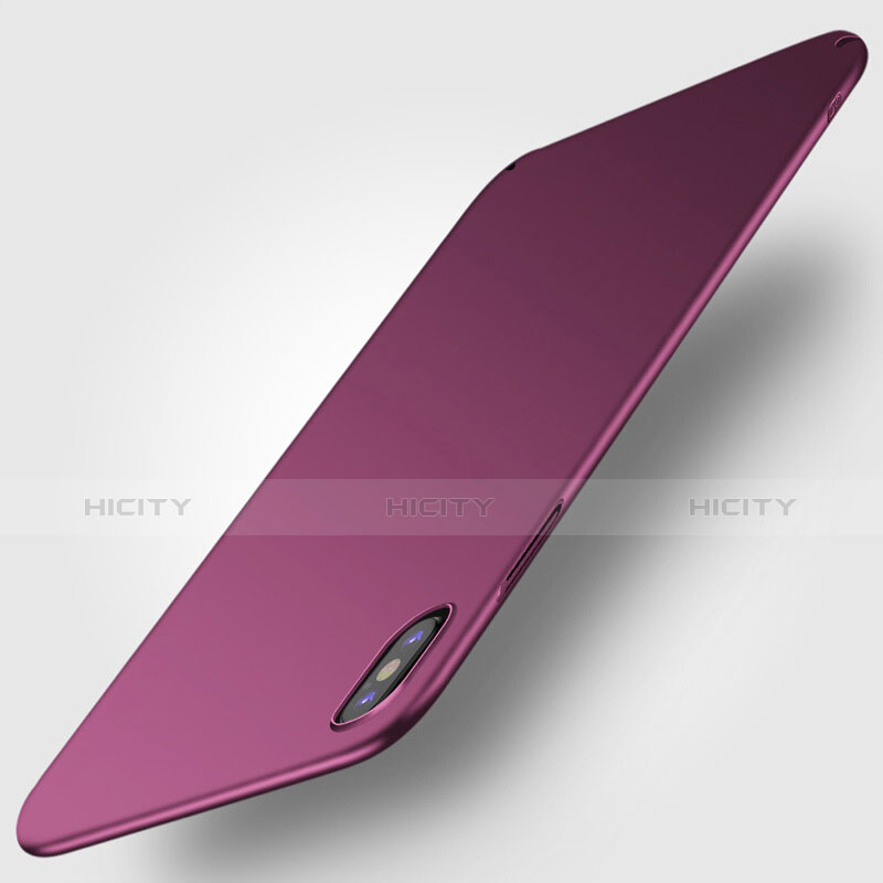 Funda Dura Plastico Rigida Mate M10 para Apple iPhone Xs Max Morado