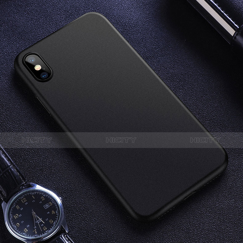 Funda Dura Plastico Rigida Mate M12 para Apple iPhone Xs Negro