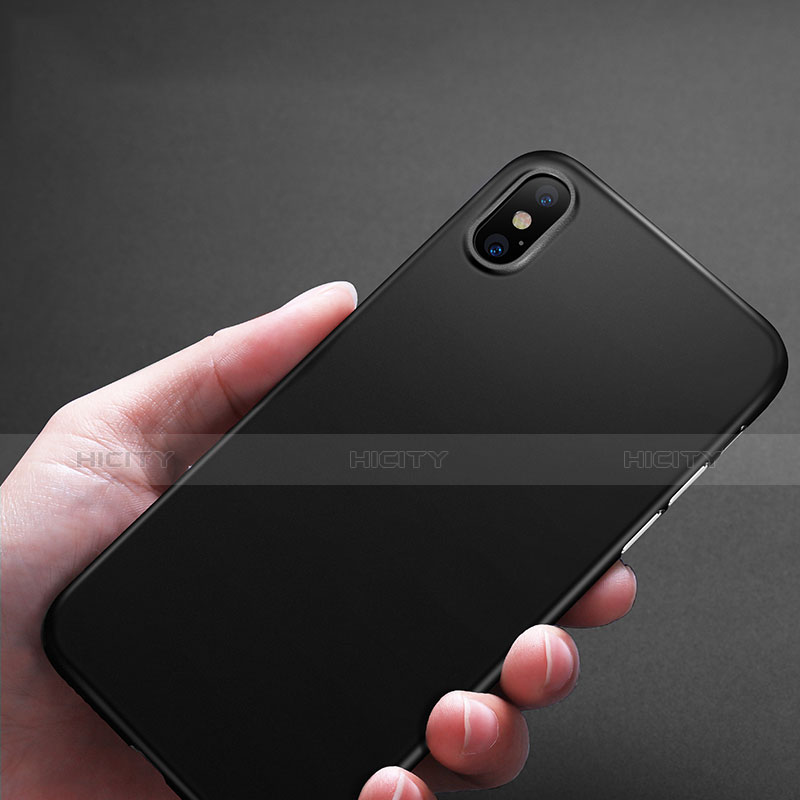 Funda Dura Plastico Rigida Mate M12 para Apple iPhone Xs Negro