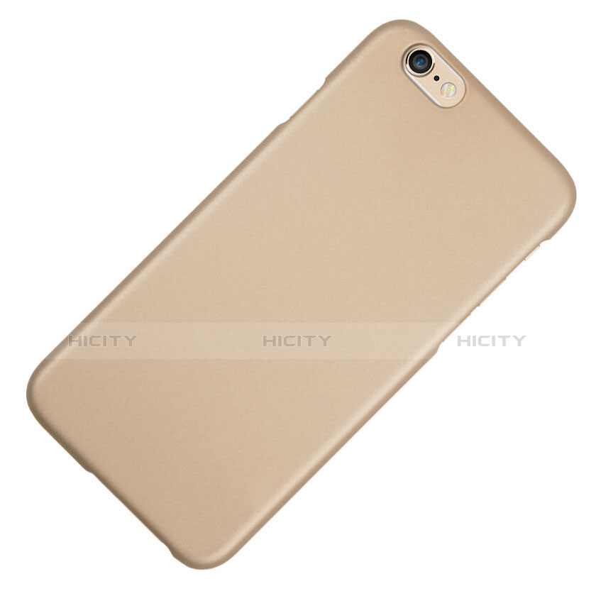 Funda Dura Plastico Rigida Mate para Apple iPhone 6 Plus Oro