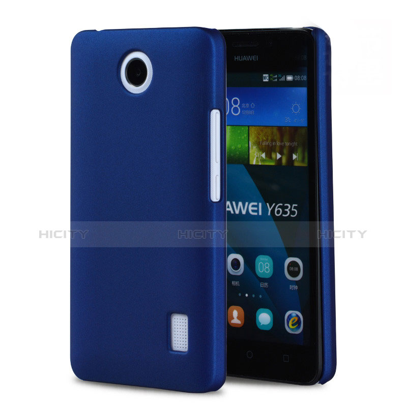 Funda Dura Plastico Rigida Mate para Huawei Ascend Y635 Dual SIM Azul