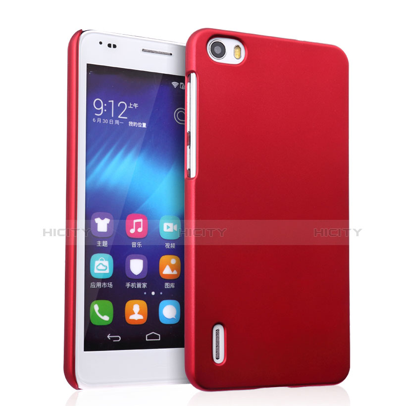 Funda Dura Plastico Rigida Mate para Huawei Honor 6 Rojo