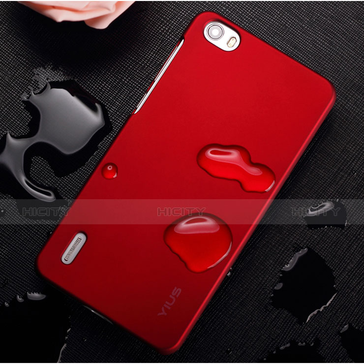 Funda Dura Plastico Rigida Mate para Huawei Honor 6 Rojo