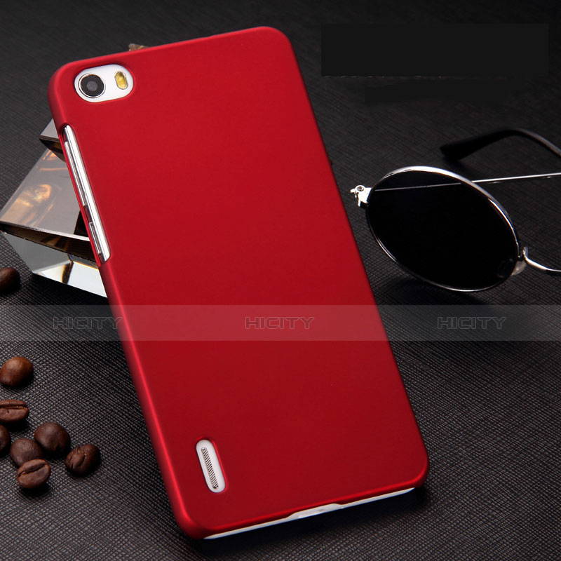 Funda Dura Plastico Rigida Mate para Huawei Honor 6 Rojo