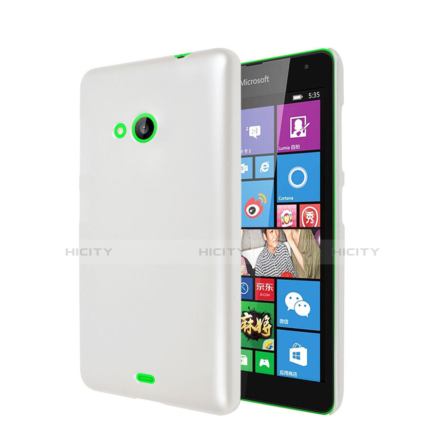 Funda Dura Plastico Rigida Mate para Microsoft Lumia 535 Blanco