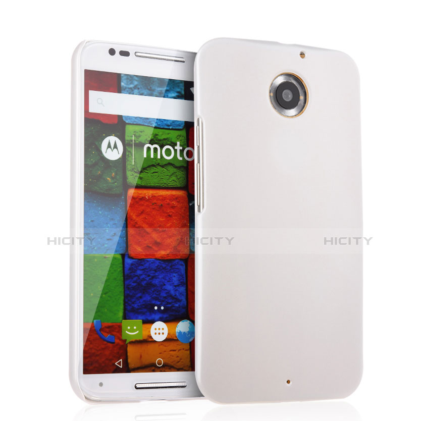 Funda Dura Plastico Rigida Mate para Motorola Moto X (2nd Gen) Blanco