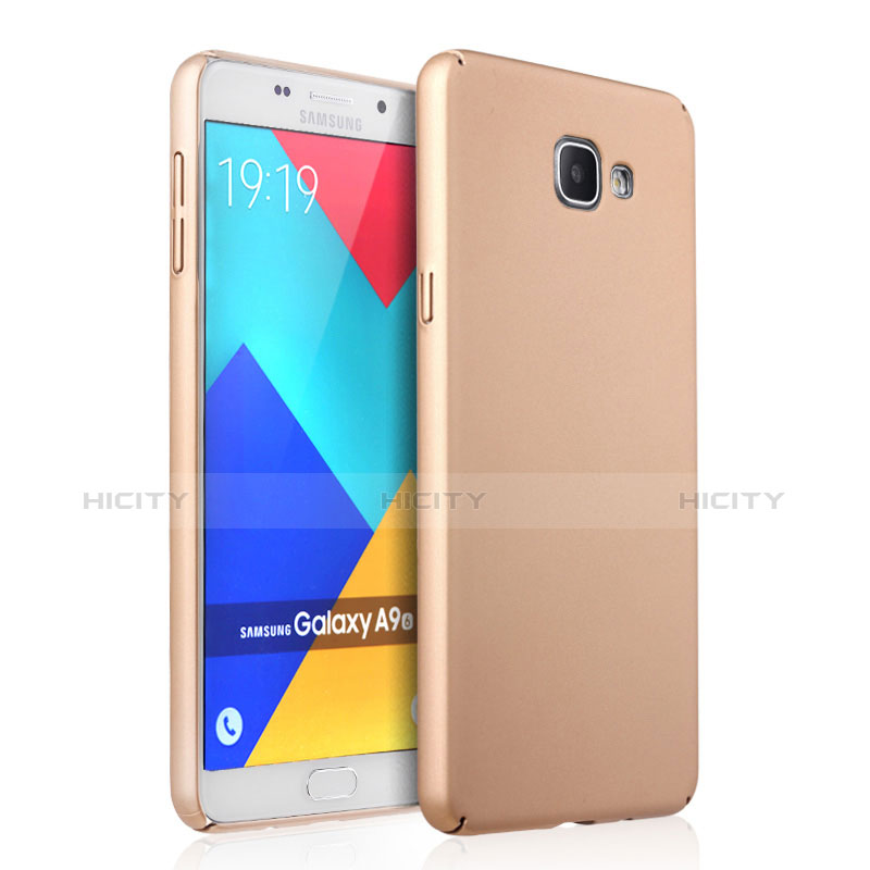 Funda Dura Plastico Rigida Mate para Samsung Galaxy A9 (2016) A9000 Oro