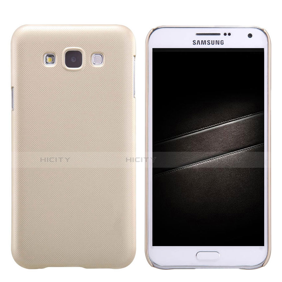 Funda Dura Plastico Rigida Mate para Samsung Galaxy E7 SM-E700 E7000 Oro