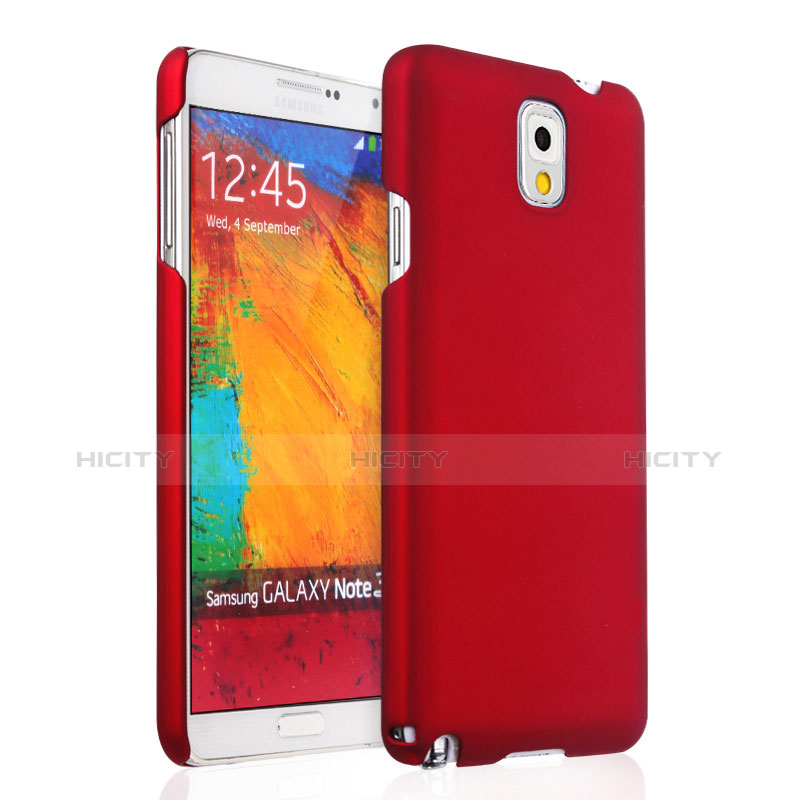 Funda Dura Plastico Rigida Mate para Samsung Galaxy Note 3 N9000 Rojo