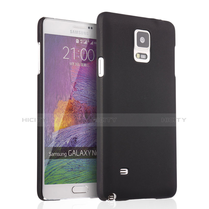 Funda Dura Plastico Rigida Mate para Samsung Galaxy Note 4 SM-N910F Negro