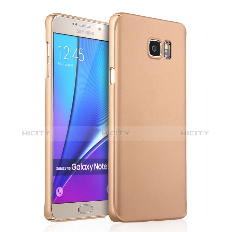 Funda Dura Plastico Rigida Mate para Samsung Galaxy Note 5 N9200 N920 N920F Oro