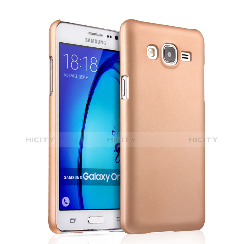 Funda Dura Plastico Rigida Mate para Samsung Galaxy On7 G600FY Oro