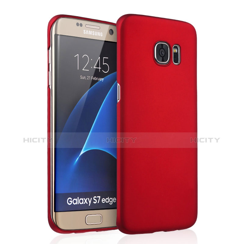 Funda Dura Plastico Rigida Mate para Samsung Galaxy S7 Edge G935F Rojo