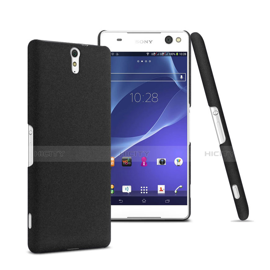 Funda Dura Plastico Rigida Mate para Sony Xperia C5 Ultra Negro