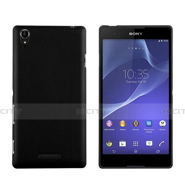 Funda Dura Plastico Rigida Mate para Sony Xperia T3 Negro