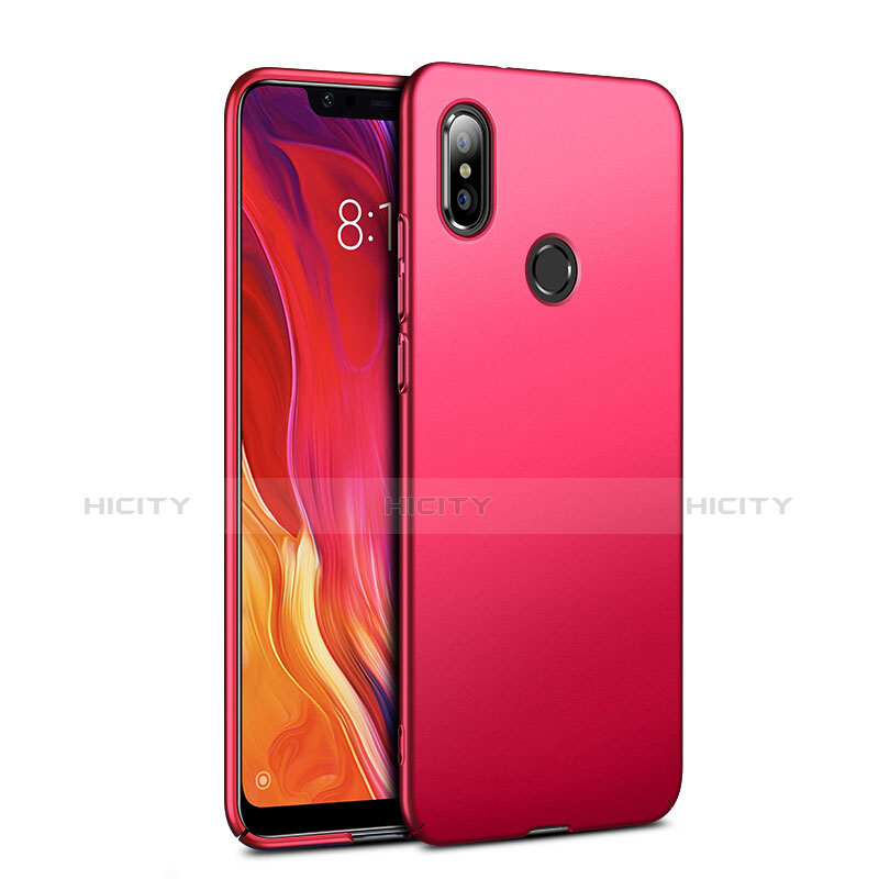 Funda Dura Plastico Rigida Mate para Xiaomi Mi 8 Rojo