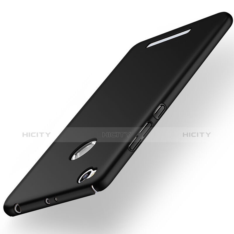 Funda Dura Plastico Rigida Mate para Xiaomi Redmi 3S Negro