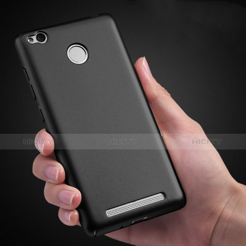 Funda Dura Plastico Rigida Mate para Xiaomi Redmi 3S Negro