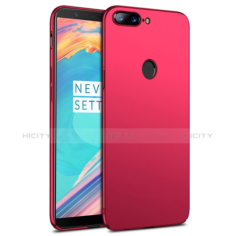 Funda Dura Plastico Rigida Mate R02 para OnePlus 5T A5010 Rojo