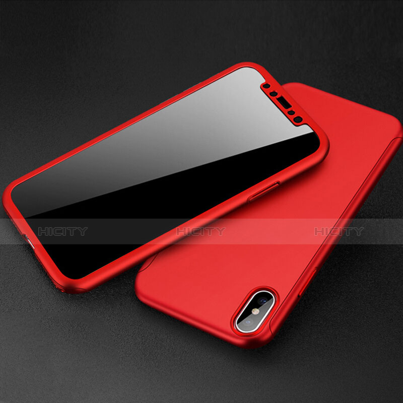 Funda Dura Plastico Rigida Mate S02 para Apple iPhone Xs Max Rojo