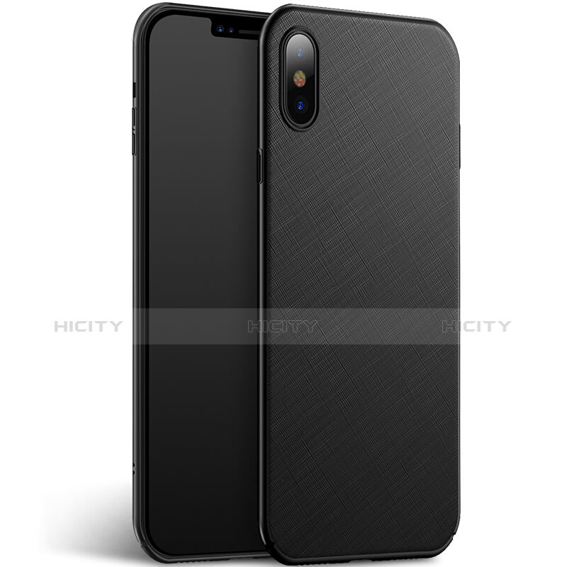 Funda Dura Plastico Rigida Mate Twill para Apple iPhone X Negro