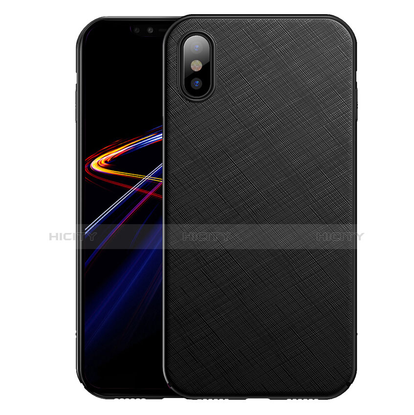 Funda Dura Plastico Rigida Mate Twill para Apple iPhone Xs Max Negro